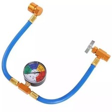 Car R134A Air Conditioning Refrigerant Recharge Hose Gas Gauge DIY Gas Kit F1