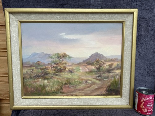 Large framed 1989 oil - oil, on
