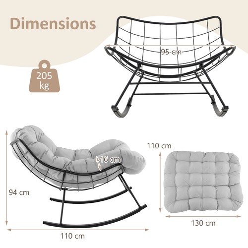 Oversized rocking chair - oversized, with