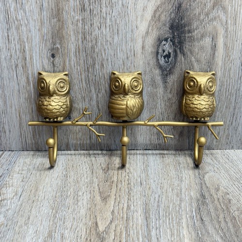 Cast iron owl wall hook - cast,