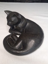 Vintage Cold Cast Bronzed Cat Sculpture from an original by Rebecca Back