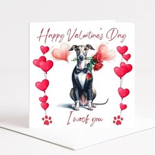 greyhound dog valentine