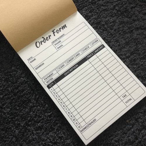 Pad carbonated order forms - of,