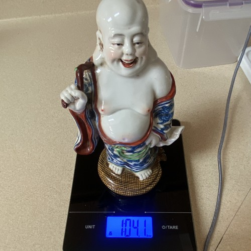 Porcelain laughing buddha - porcelain,