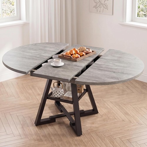 Extendable round dining - round,