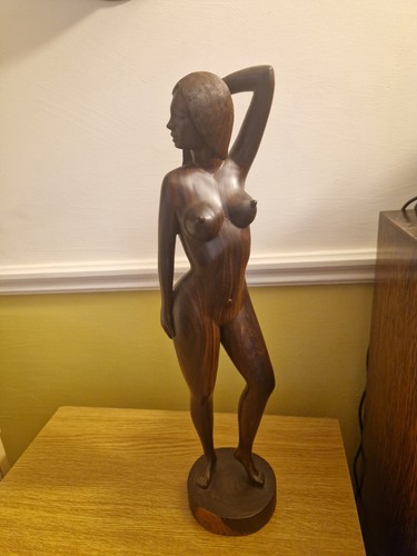 And carved wooden figure - wooden,