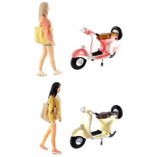 1:64 Figure Girl Motorcycle