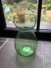 Vintage Pale Green Glass Hyacinth Bulb Vase
