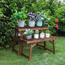 3pcs Pine Wood Ladder Plant