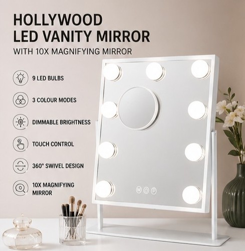 Led mirror hollywood vanity - mirror,