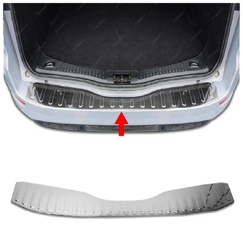 Chrome steel rear bumper - rear,