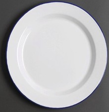 Olympia Enamel Dinner Plate of Steel Heat and Chemical Resistant 245mm Pack of 6