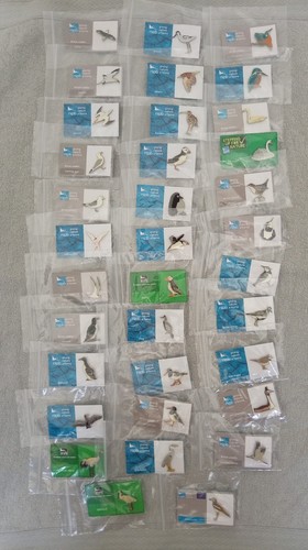 Rspb pin badges on cards - 35,