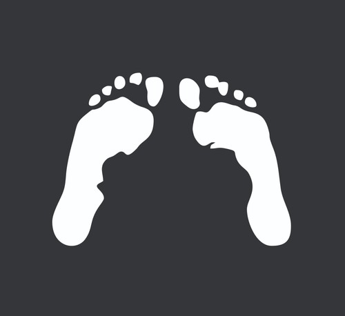Feet prints vinyl decal 35 - prints, 35+