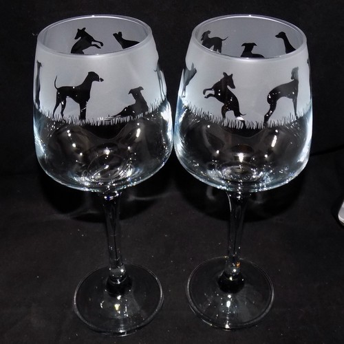 New whippet hand etched - new, 'whippet'