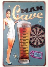 METAL WALL SIGN TIN PLAQUE VINTAGE FUNNY KITCHEN BEER GIFT BAR PUB MAN CAVE