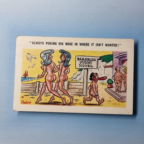 Saucy comic postcard c1975 - postcard,