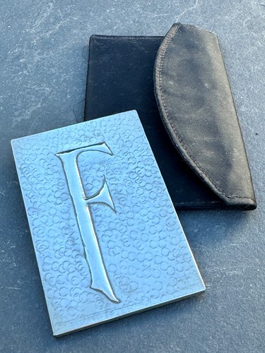 Vintage pewter hand beaten - hand,