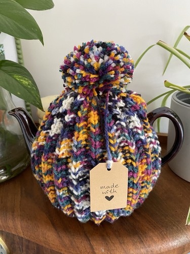 Hand knitted tea cosy fit - hand,