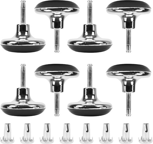 Chrome bed legs - 8, glides