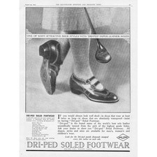 SHOES Dri-ped Soled Footwear Vintage Advertisement 1925