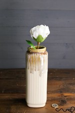 Handmade Cream Ceramic Square