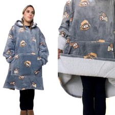 Cat Print Hooded Blanket