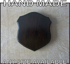 Plain Wood EBONY EFFECT Wooden Shield craft Sign Plaque any size possible M11