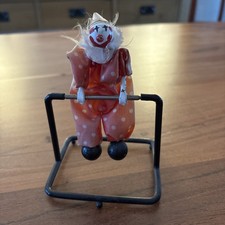 Vintage Clown Perpetual Motion Spinner Weighted Steel Desktop Toy