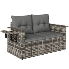Outsunny Rattan Garden Sofa