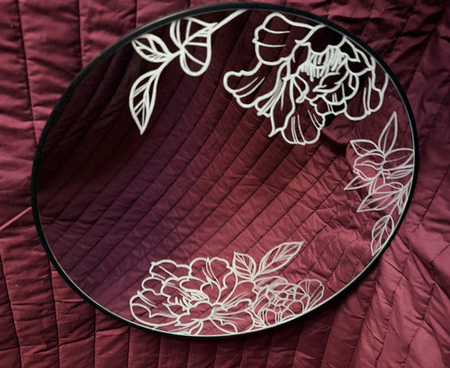 Round wall mirror - round, hand