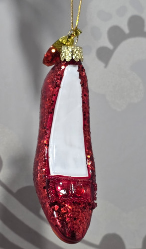 Ruby slippers glass christmas - ruby,
