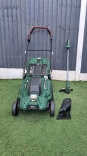 Webb 40v 43cm Rotary Cordless Lawnmower & Grass Trimmer