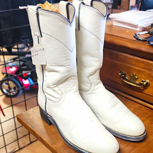 Justin l3086 white - white, leather