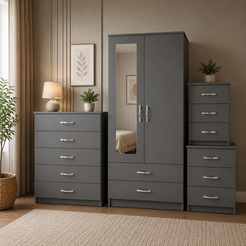 Ready assembled grey door - ready,