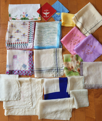 Vintage silk handkerchief - 20,