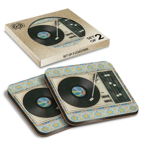 Boxed square coasters - boxed,