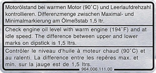 Genuine porsche sticker engine - genuine,