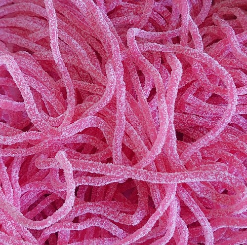 Sour strawberry spaghetti - sour,