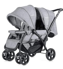 Gymax double seat stroller, for toddler & back seat can be put down for newborn