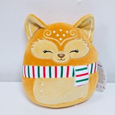 BNWT Squishmallows Jacqueline Christmas Squishmallow Fox Plush 7.5" Original
