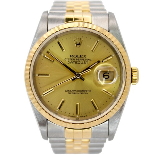 Rolex datejust 16233 champagne - datejust,