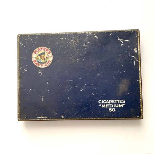 Players navy cut cigarette tin - navy,