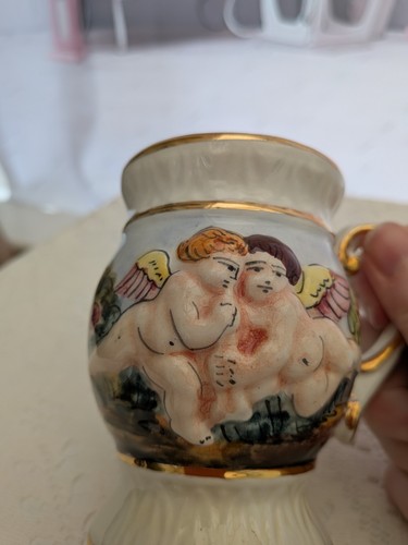 Capodimonte cherub jug - capodimonte,