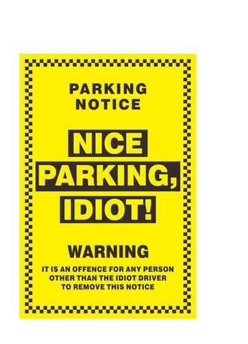 Parking notice sticker nice - notice, sticker,