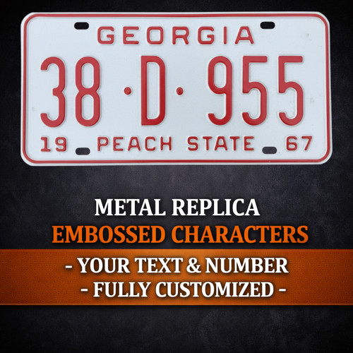 Georgia 1967 metal embossed - georgia,