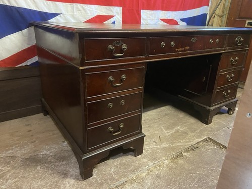 Vintage pedestal desk - vintage,
