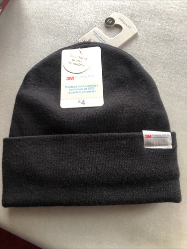 New black thermal hat - new,