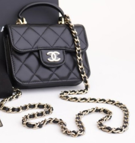 Chanel small black mini wallet - chanel,