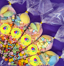 Personalised Pre Filled Balloon Rainbow themed Sweet Cones Large Kids Party Bags